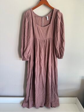 Women’s Mauve Long Sleeve Maxi Dress XS